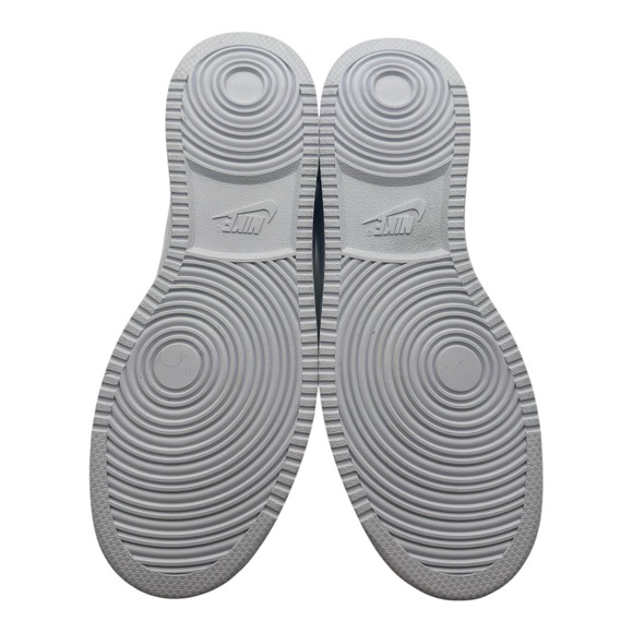 Nike‎ Ebernon Low Shoes Womens Sz 12 Triple-White Leather Sneakers AQ1779-100